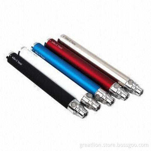 Variable Voltage eGo-C Batteries, 650/900/1100/1,300mAh High-capacity, 3.2 to 4.8V Voltage